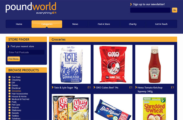 Can online pound stores compete with supermarkets?
