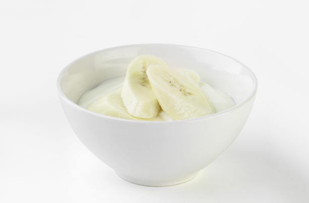 Yogurt and banana Yogurt and banana