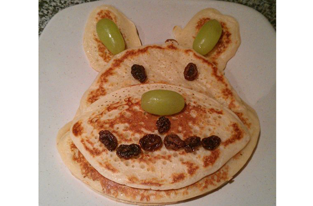 Lorraine Tinsley pancake bear for her daughter Lorraine Tinsley pancake bear for her daughter