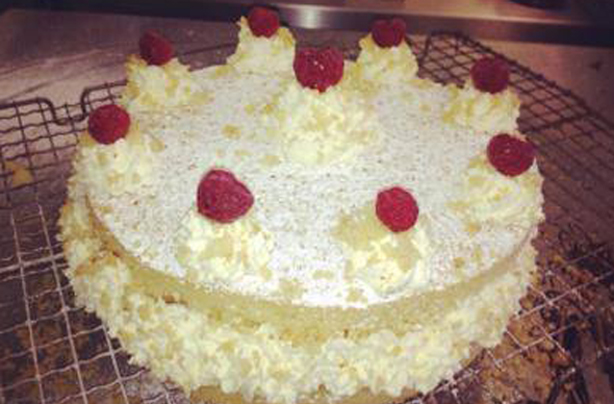 Sheila O'Connor Macrae lemon and raspberry gateau Sheila O'Connor Macrae lemon and raspberry gateau