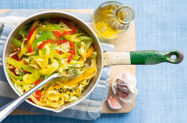 Leek and pepper Tagliatelle Leek and pepper Tagliatelle