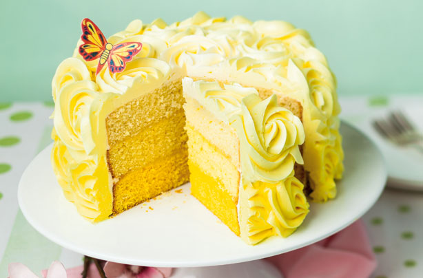Lemon ombre layer cake Lemon ombre layer cake