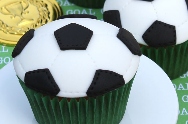 football cupcakes