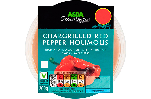 ASDA Chosen by You Chargrilled Red Pepper Houmous 200g ASDA Chosen by You Chargrilled Red Pepper Houmous 200g