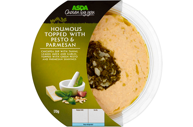 ASDA Chosen by You Houmous Topped with Pesto & Parmesan 170g ASDA Chosen by You Houmous Topped with Pesto & Parmesan 170g