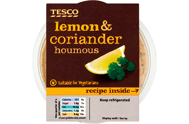 Tesco Lemon and Coriander Houmous 182g Tesco Lemon and Coriander Houmous 182g