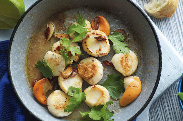 Sizzling spicy scallops Sizzling spicy scallops