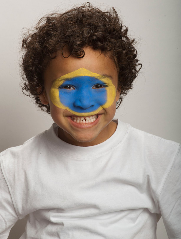 Brazil face paint Brazil face paint