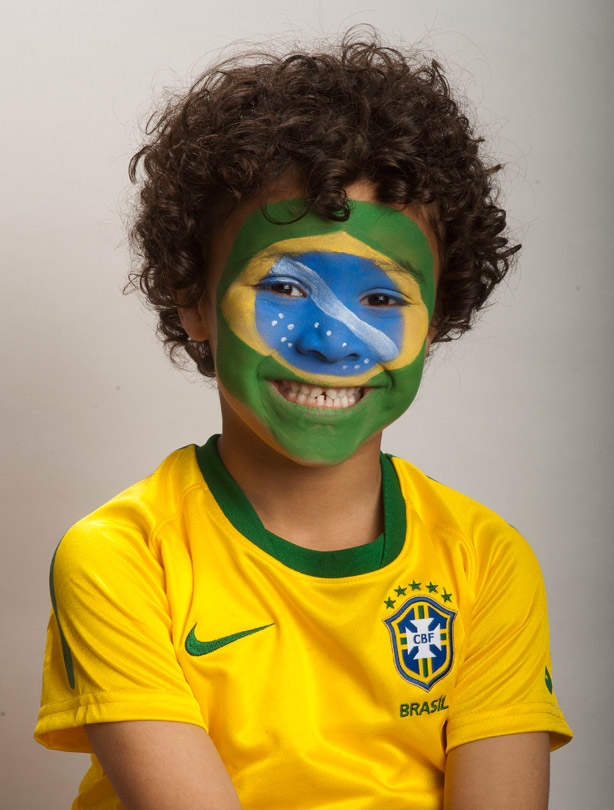 Brazil face paint Brazil face paint