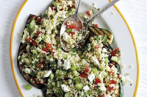 Spiced aubergine and courgette tabouleh Spiced aubergine and courgette tabouleh