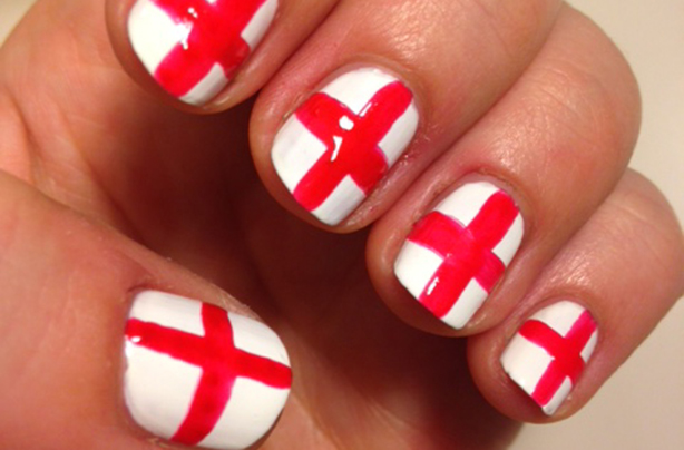 England flag nails England flag nails