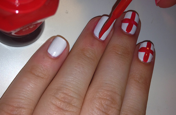 England flag nails England flag nails