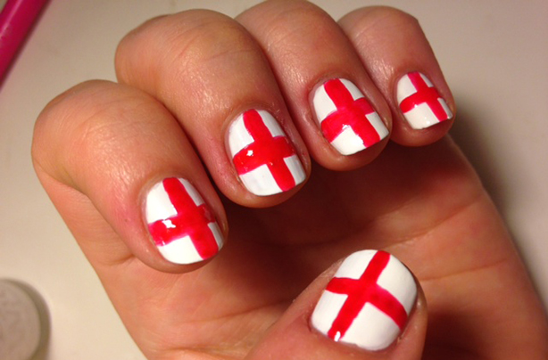 England flag nails England flag nails
