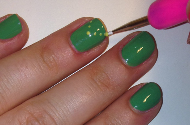 Brazil flag nails Brazil flag nails