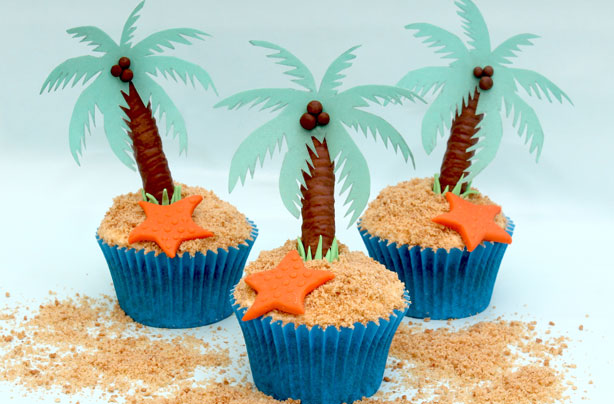 Tropical island cupcakes Tropical island cupcakes
