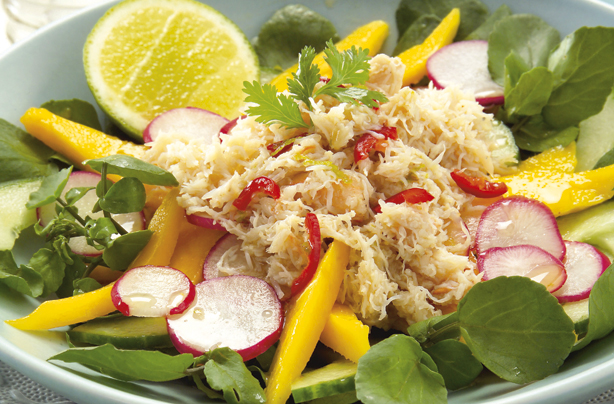Crab mango and watercress salad Crab mango and watercress salad