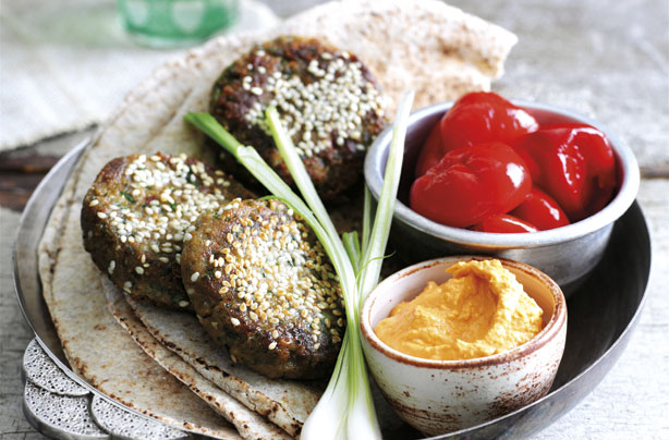 Sesame coated falafel Sesame coated falafel