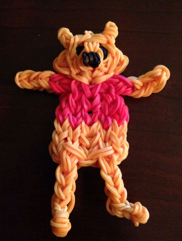 Loom band ideas: Winnie the Pooh loom band Loom band ideas: Winnie the Pooh loom band