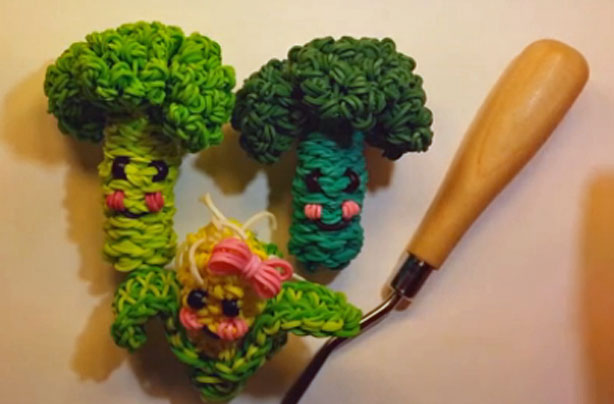 Loom band ideas: broccoli Loom band ideas: broccoli