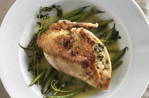 Tarragon chicken with braised green beans Tarragon chicken with braised green beans