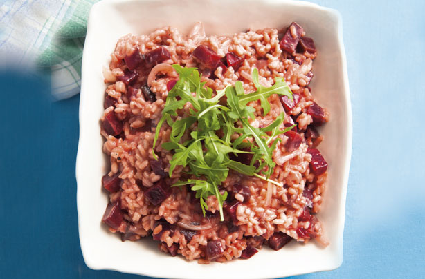 Beetroot risotto with horseradish Beetroot risotto with horseradish