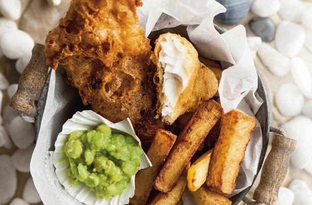 Beer-battered fish and double-cooked chips Beer-battered fish and double-cooked chips