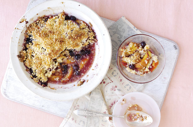 Peach and coconut crumble Peach and coconut crumble