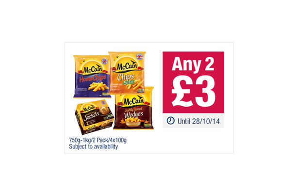 The Co-operative Selected McCain's Products The Co-operative Selected McCain's Products