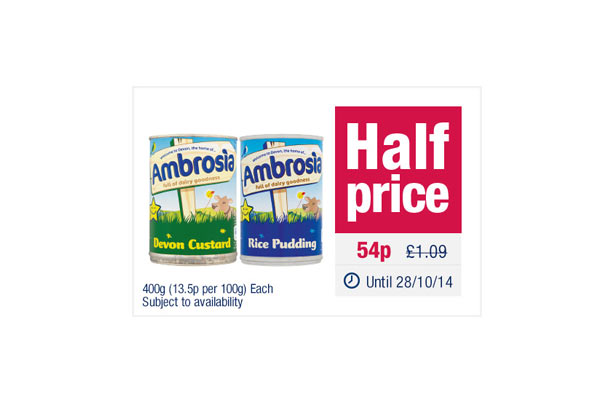 The Co-operative Ambrosia Devon Custard Can_Creamed Rice Pudding The Co-operative Ambrosia Devon Custard Can_Creamed Rice Pudding