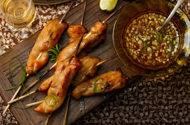 hot and spicy chicken skewers hot and spicy chicken skewers