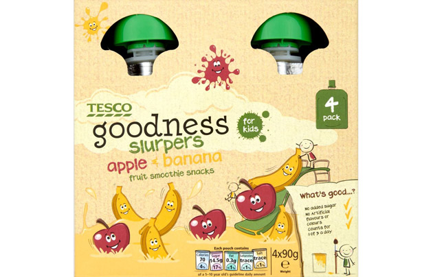 Tesco Goodness Slurper Apple and Banana smoothie Tesco Goodness Slurper Apple and Banana smoothie