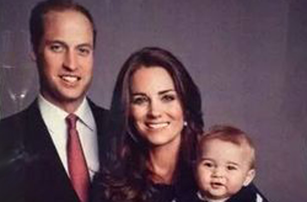 Prince William, Kate Middleton and Prince George thank you card