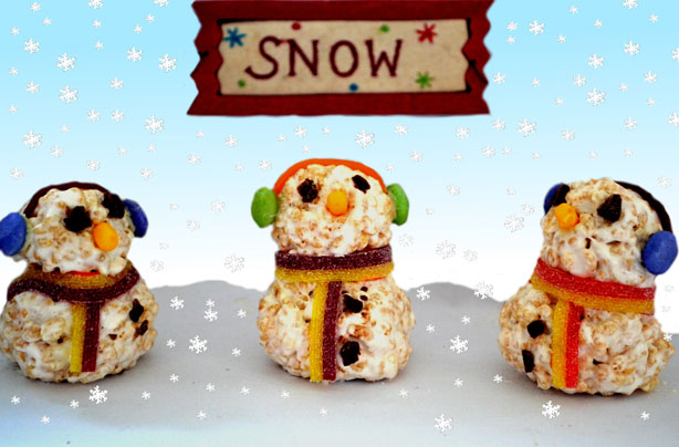 Rice Krispies snowmen Rice Krispies snowmen
