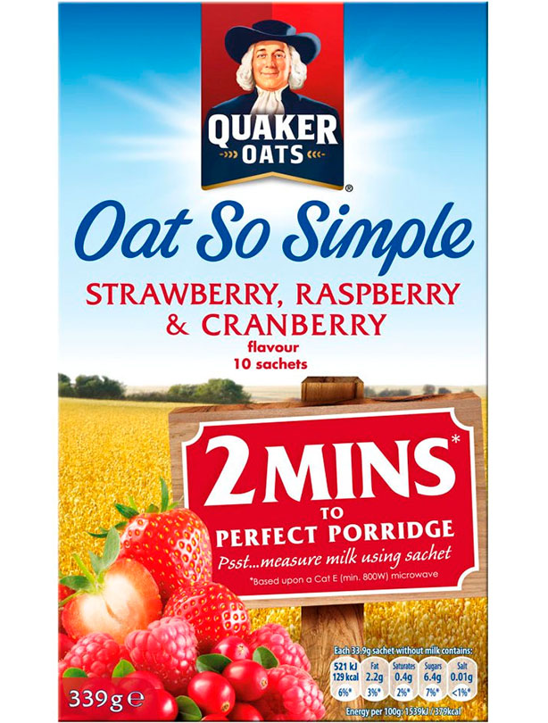 Quaker Oat So Simple Strawberry, Raspberry & Cranberry Quaker Oat So Simple Strawberry, Raspberry & Cranberry