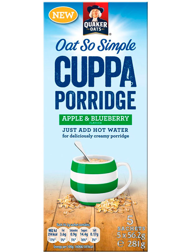 Quaker Oats So Simple Cuppa Porridge Apple & Blueberry Quaker Oats So Simple Cuppa Porridge Apple & Blueberry