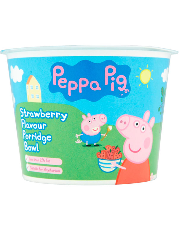 Peppa Pig Porridge Bowl Strawberry Flavour Peppa Pig Porridge Bowl Strawberry Flavour