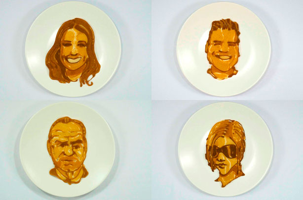 Celebrity pancake faces