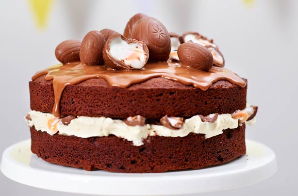 Chocolate Creme Egg cake Chocolate Creme Egg cake