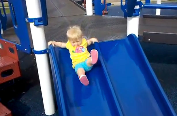 Toddlers first times, slide