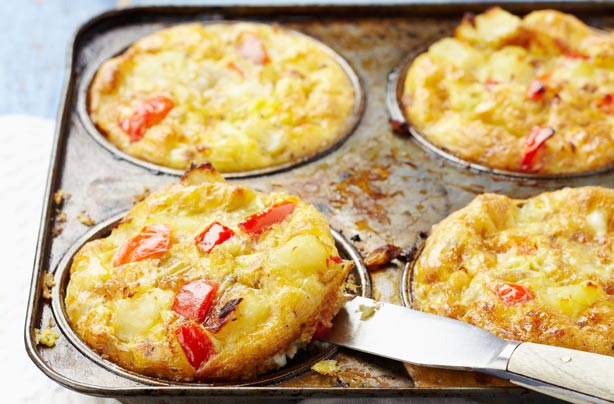 Potato and pepper frittatas