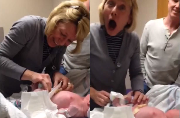 Grandma meeting boy baby