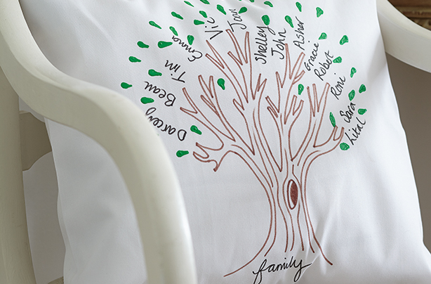 Essentials family tree cushion cover craft