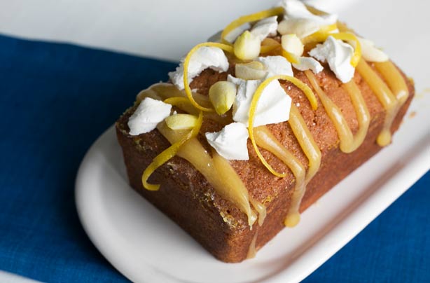 Lemon meringue drizzle loaf