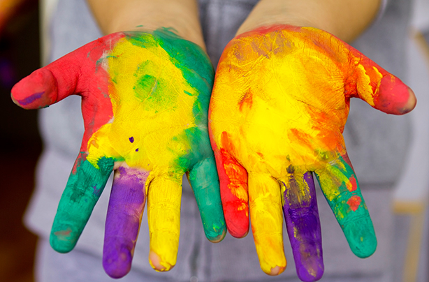 Painted hands craft