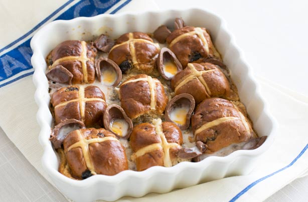 Hot cross Creme Egg pudding Hot cross Creme Egg pudding