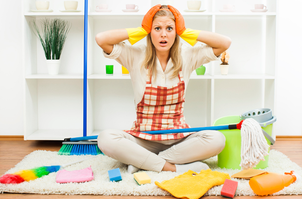 Woman cleaning