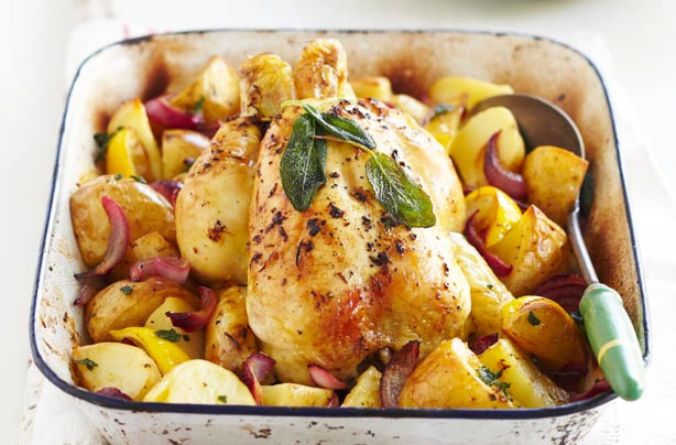 On-pot sage and lemon roast chicken On-pot sage and lemon roast chicken