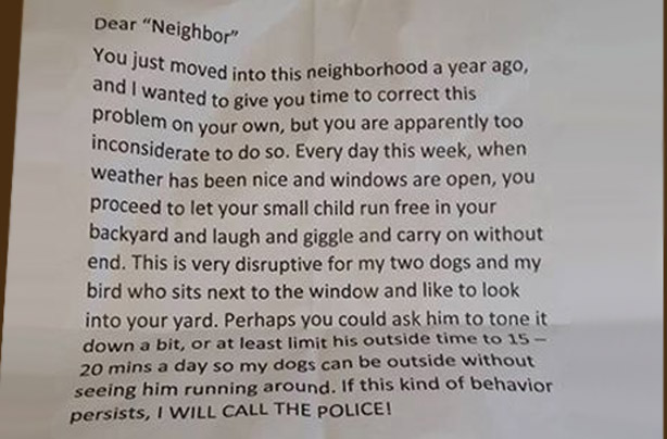 Neighbour letter