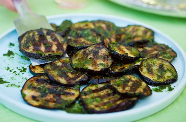Warm aubergine salad Warm aubergine salad