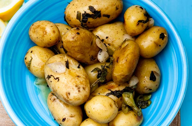 Minty new potatoes Minty new potatoes